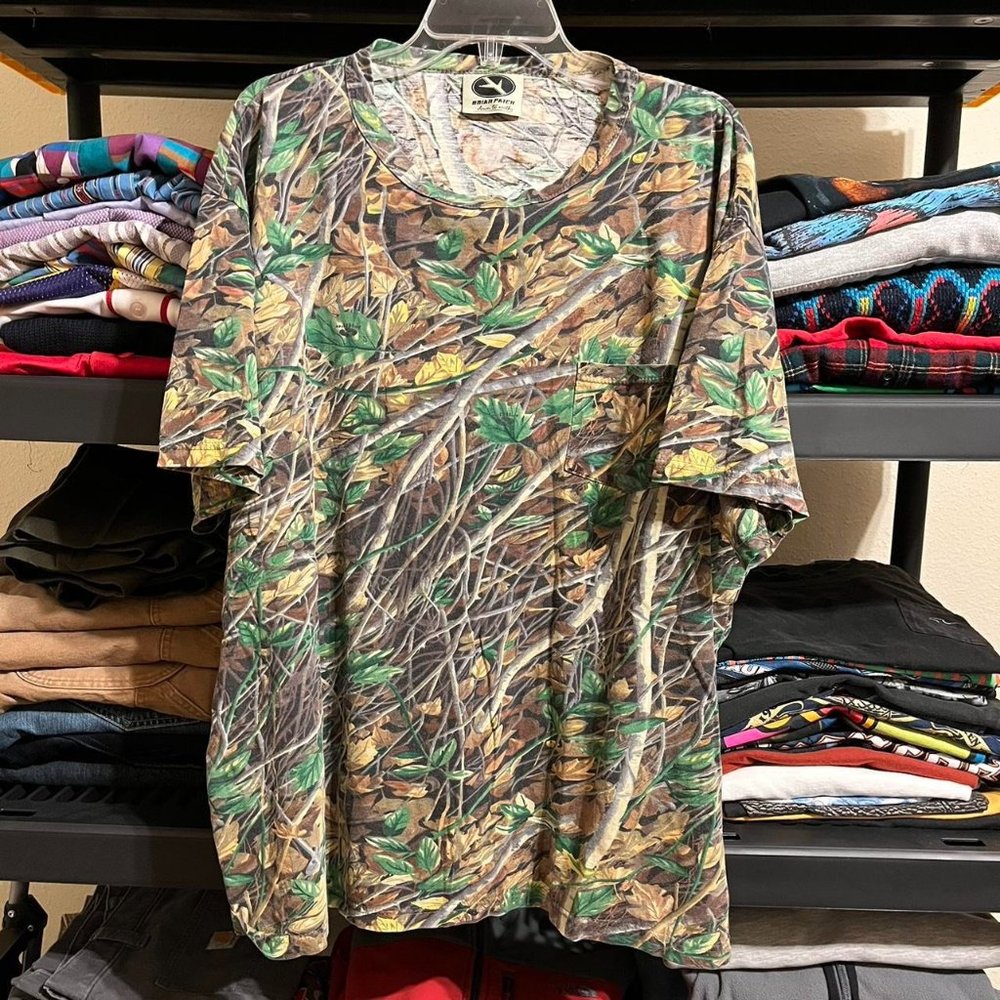 Vintage Briar‎ Patch Real Tree Camo Camouflage Pocket Shirt
